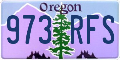 OR license plate 973RFS