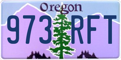 OR license plate 973RFT