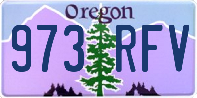 OR license plate 973RFV