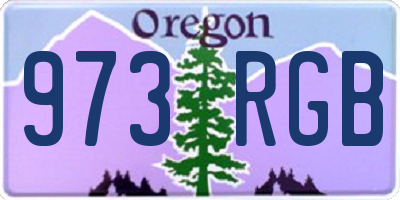 OR license plate 973RGB