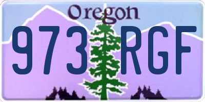 OR license plate 973RGF