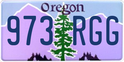 OR license plate 973RGG
