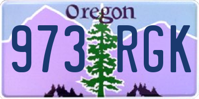 OR license plate 973RGK