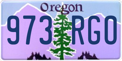 OR license plate 973RGO