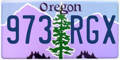 OR license plate 973RGX