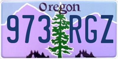 OR license plate 973RGZ