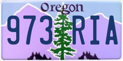 OR license plate 973RIA