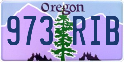 OR license plate 973RIB