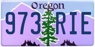 OR license plate 973RIE