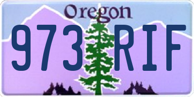 OR license plate 973RIF