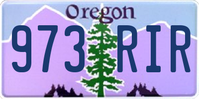 OR license plate 973RIR