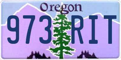 OR license plate 973RIT