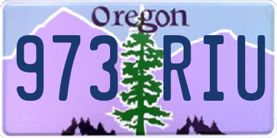 OR license plate 973RIU
