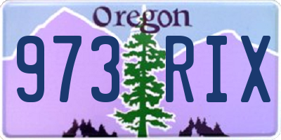 OR license plate 973RIX