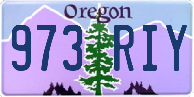 OR license plate 973RIY