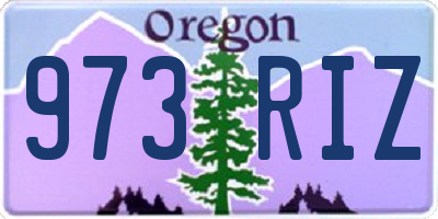 OR license plate 973RIZ