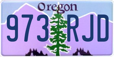 OR license plate 973RJD