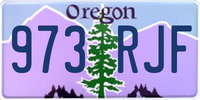 OR license plate 973RJF