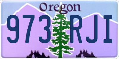 OR license plate 973RJI
