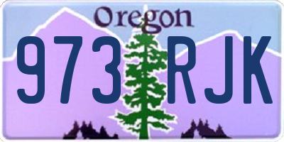 OR license plate 973RJK