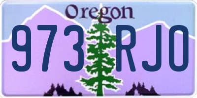 OR license plate 973RJO