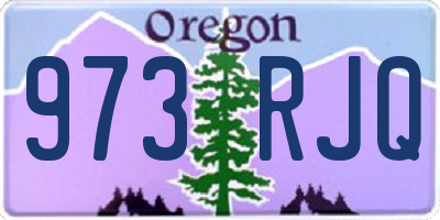 OR license plate 973RJQ