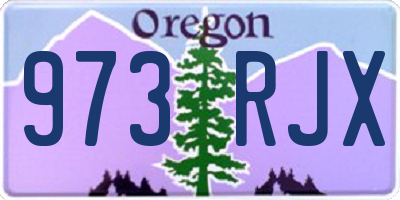 OR license plate 973RJX