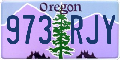 OR license plate 973RJY