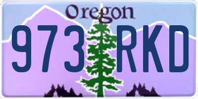 OR license plate 973RKD