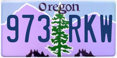 OR license plate 973RKW