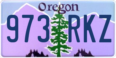 OR license plate 973RKZ