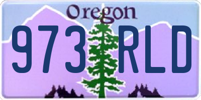 OR license plate 973RLD