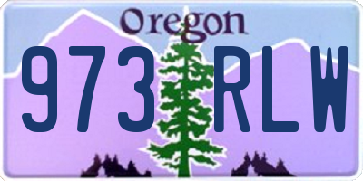OR license plate 973RLW