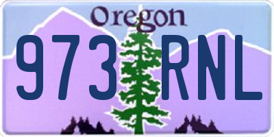 OR license plate 973RNL
