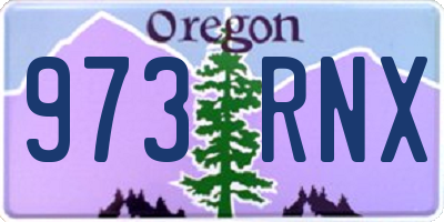 OR license plate 973RNX