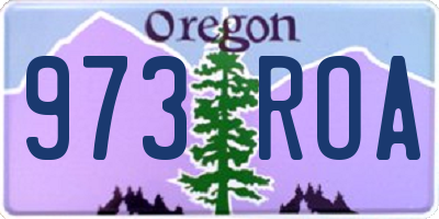 OR license plate 973ROA