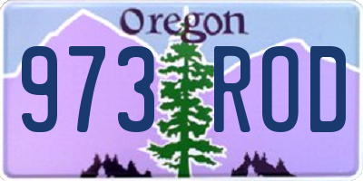 OR license plate 973ROD