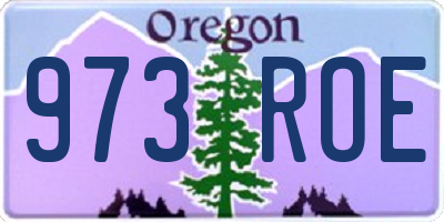 OR license plate 973ROE