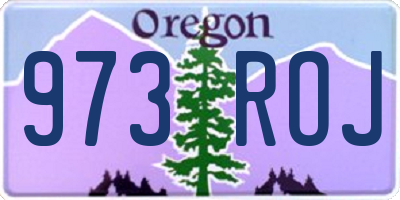 OR license plate 973ROJ