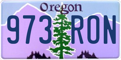 OR license plate 973RON