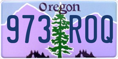 OR license plate 973ROQ