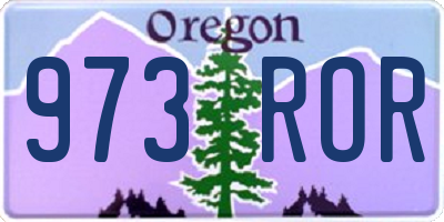 OR license plate 973ROR