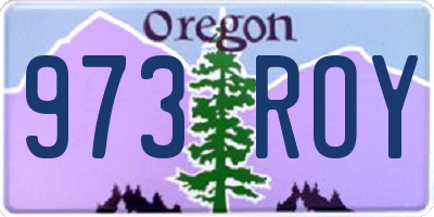 OR license plate 973ROY