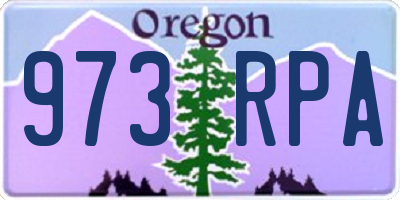 OR license plate 973RPA