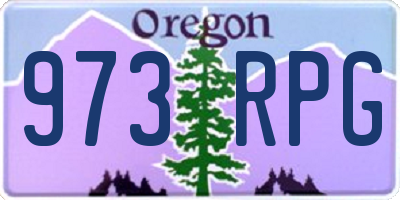 OR license plate 973RPG