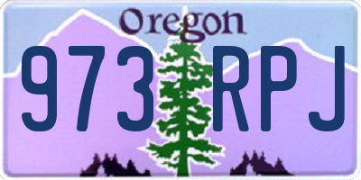 OR license plate 973RPJ