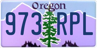 OR license plate 973RPL