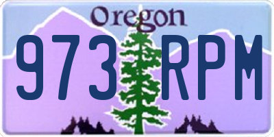 OR license plate 973RPM
