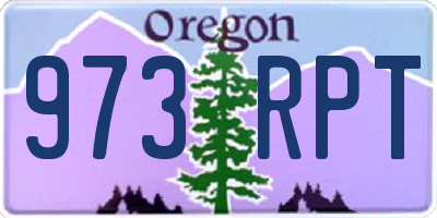 OR license plate 973RPT