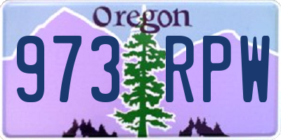 OR license plate 973RPW